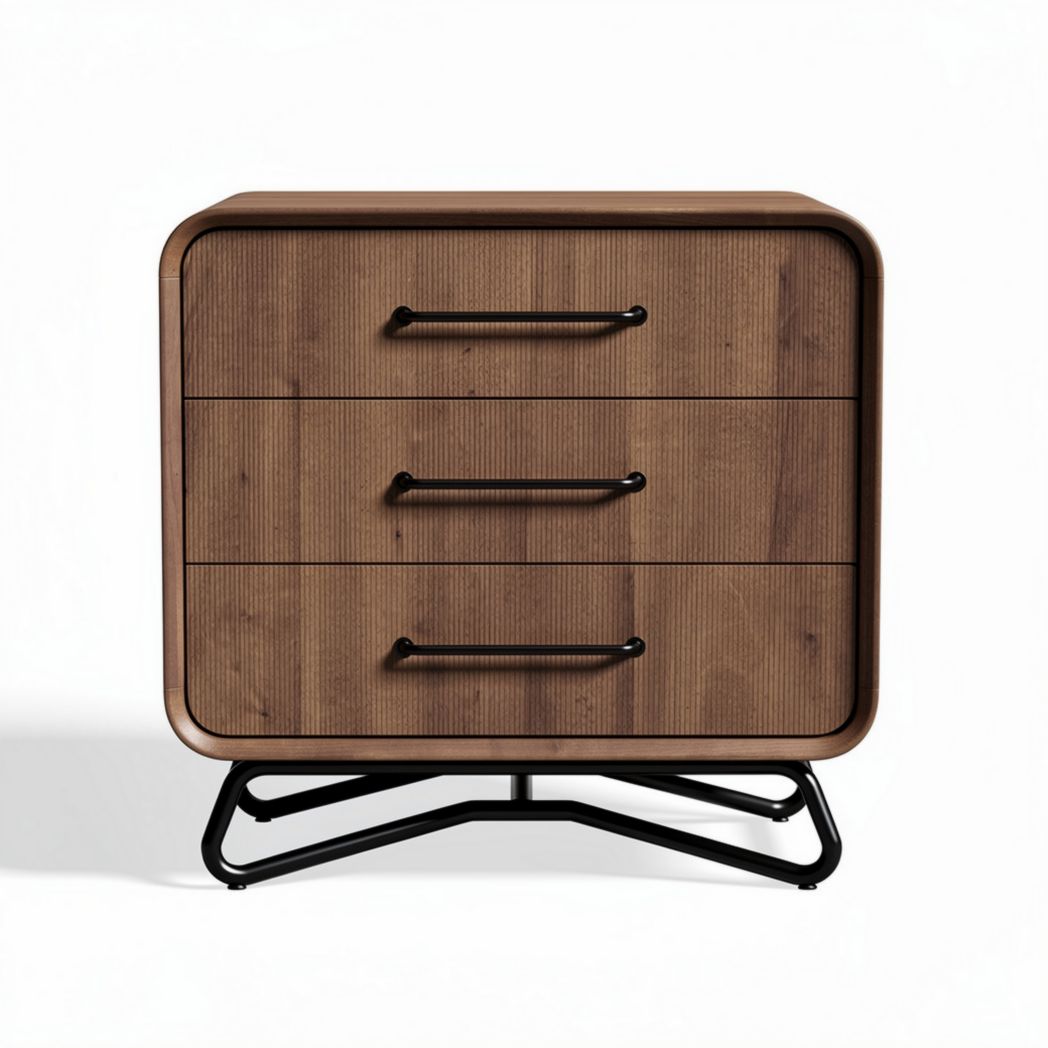 Commode van gestructureerd hout voor de slaapkamer - 60 x 40 x 70cm