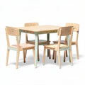 Kindertafel met vier stoelen voor speelruimtes - hout - 90 x 90 x 50cm