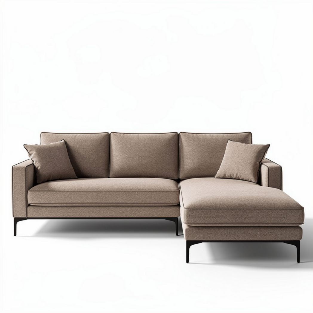 Hoekbank van stof voor de woonkamer - 230 x 150 x 90cm